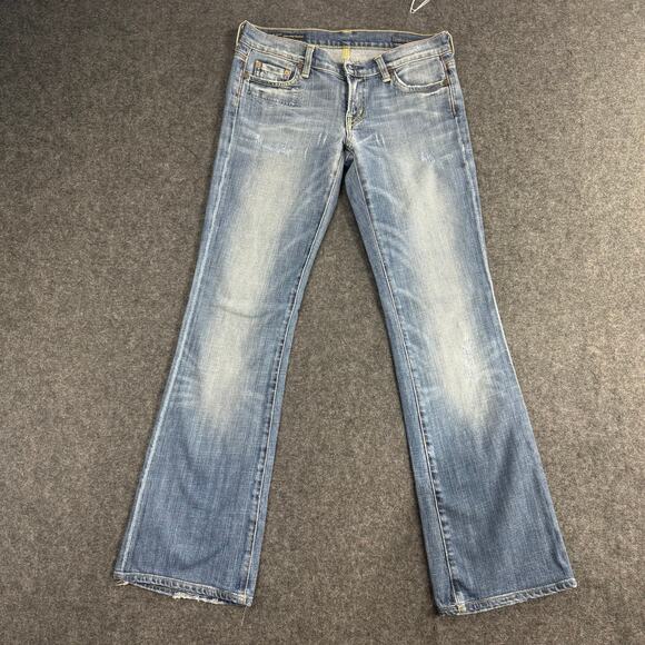CITIZENS OF HUMANITY Blue‎ Denim Jeans Womens 28 Boho #111 Bootcut Low-Rise - Picture 2 of 10